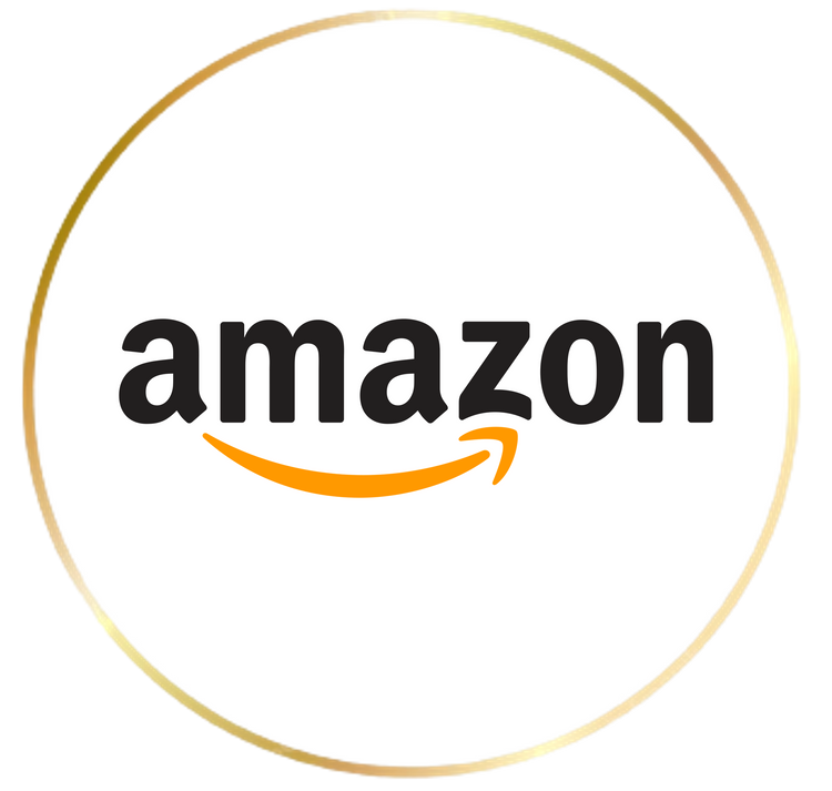 The amazon logo with a hold rim